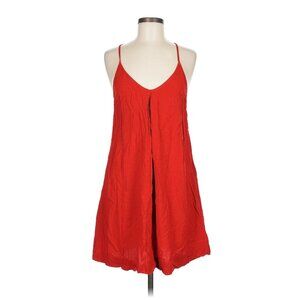 Michael Stars Red Sleeveless V-Neck Dress